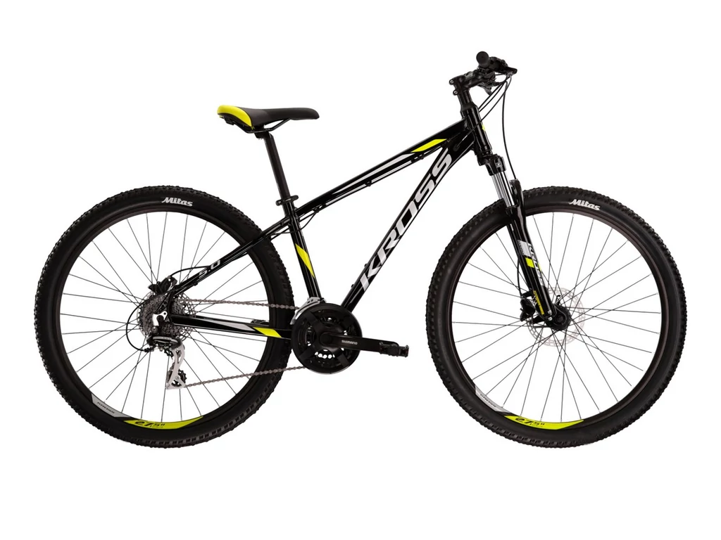 KROSS Hexagon 5.0 MTB kerékpár - black/lime/grey gloss