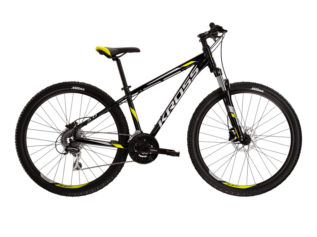 KROSS Hexagon 5.0 2022 MTB kerékpár - black / lime / grey gloss