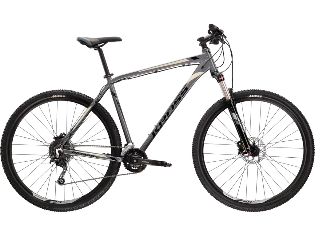KROSS Hexagon 8.0 2022 29col MTB kerékpár - graphite / white / grey matt