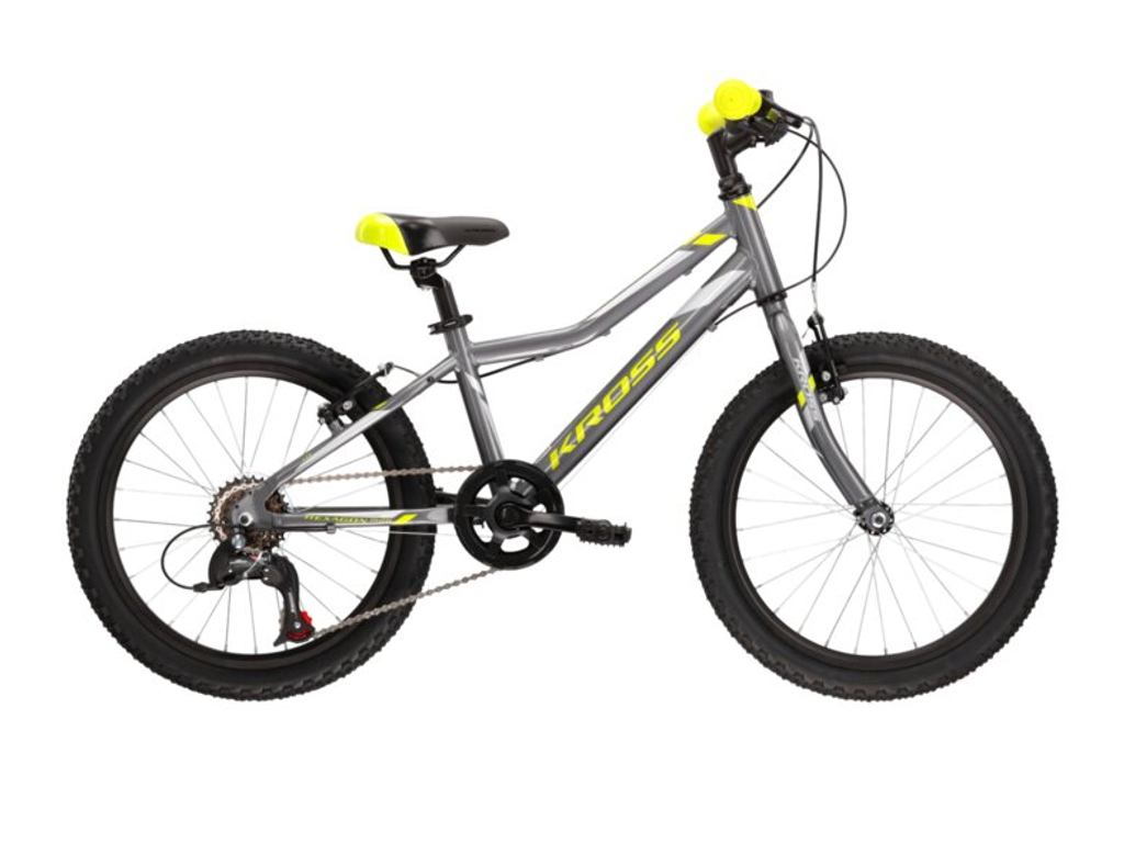 KROSS Hexagon Mini 1.0 SR 20col fiú MTB gyermekkerékpár - graphite / lime / silver gloss
