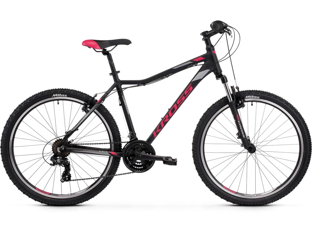 KROSS Lea 1.0 26col női MTB kerékpár - black/raspberry/graphite matt
