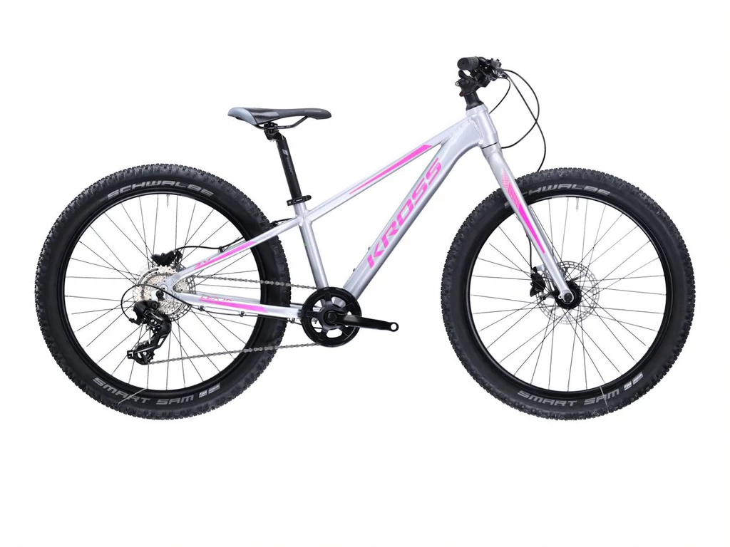 KROSS Lea JR 3.0 Light 24col MTB XC lány gyermekkerékpár - silver / pink gloss