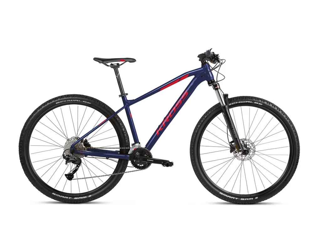 KROSS Level 2.0 29col MTB XC hardtail kerékpár - navy blue/red gloss