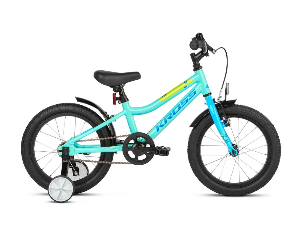 KROSS Mini 4.0 16col lány gyermekkerékpár - turquoise / blue / green gloss
