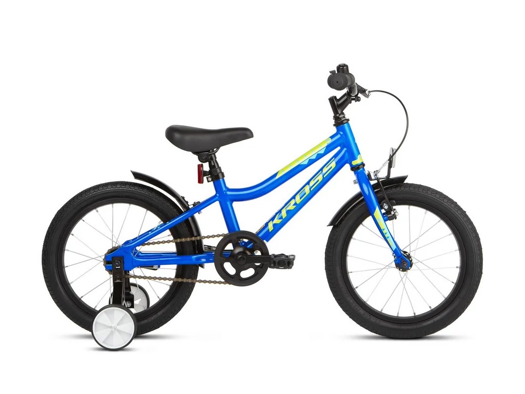KROSS Racer 4.0 16col fiú gyermekkerékpár - blue / lime gloss
