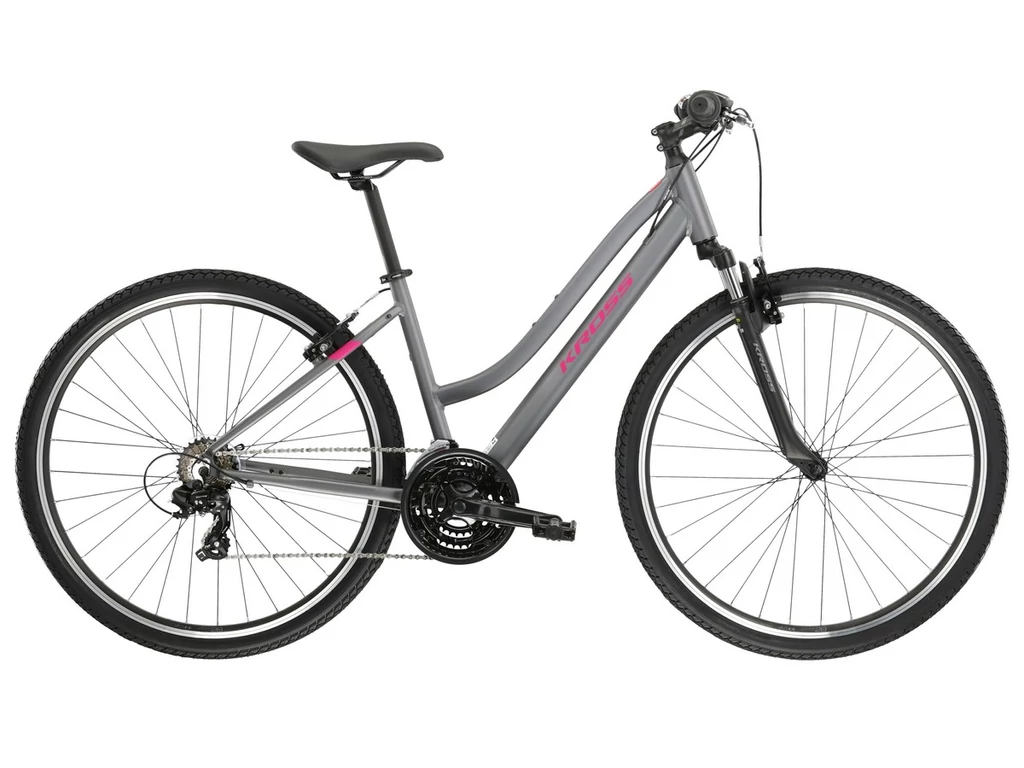 KROSS Evado 1.0 D 28col női cross-trekking kerékpár - graphite / raspberry matt