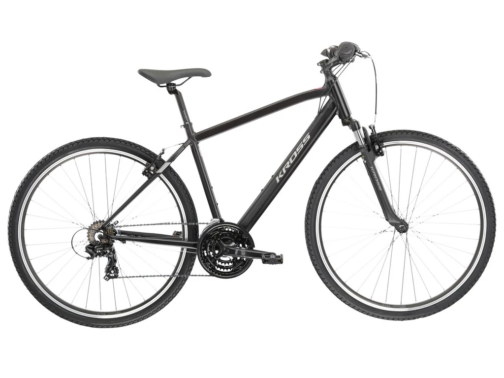 KROSS Evado 1.0 M 28col férfi cross-trekking kerékpár - black / graphite / mat
