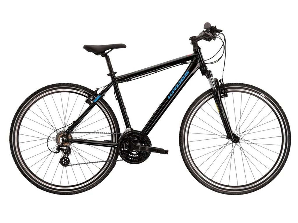 KROSS Evado 2.0 M 2022 28col férfi cross kerékpár - black / blue gloss