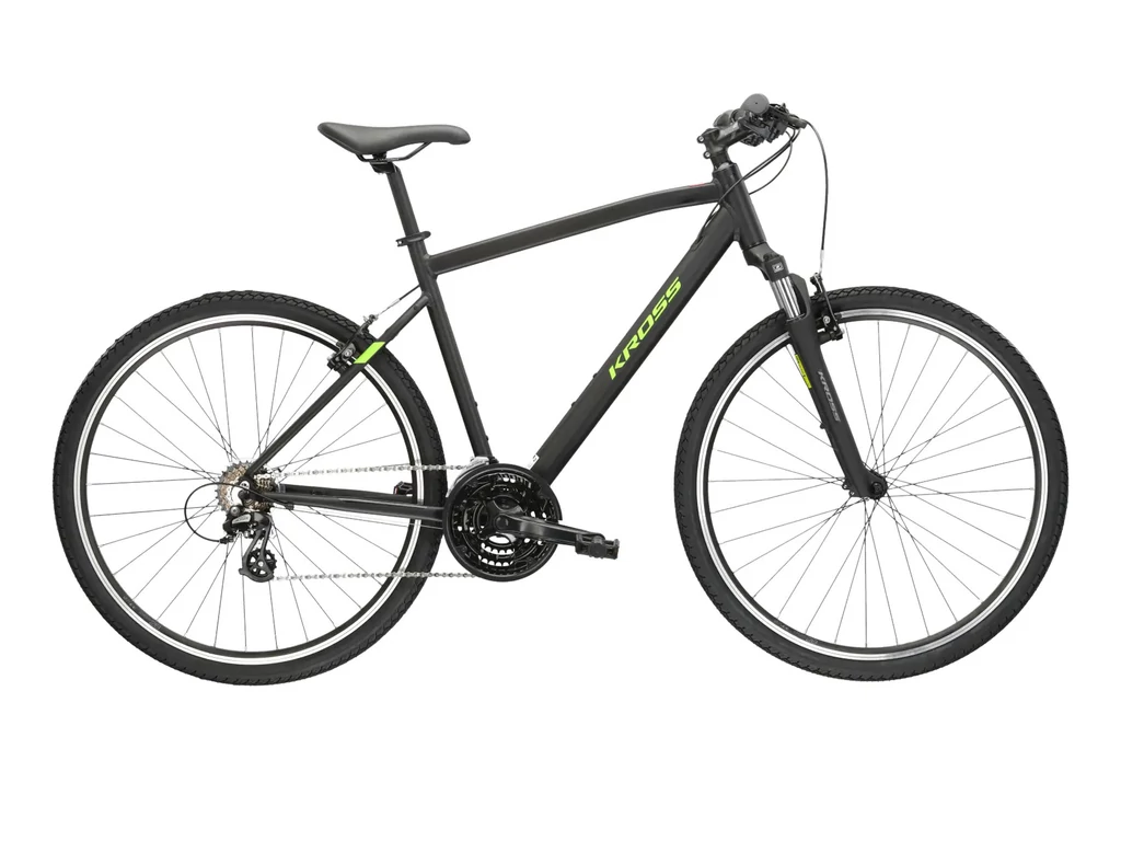 KROSS Evado 2.0 M 28col férfi cross kerékpár - black / green matt