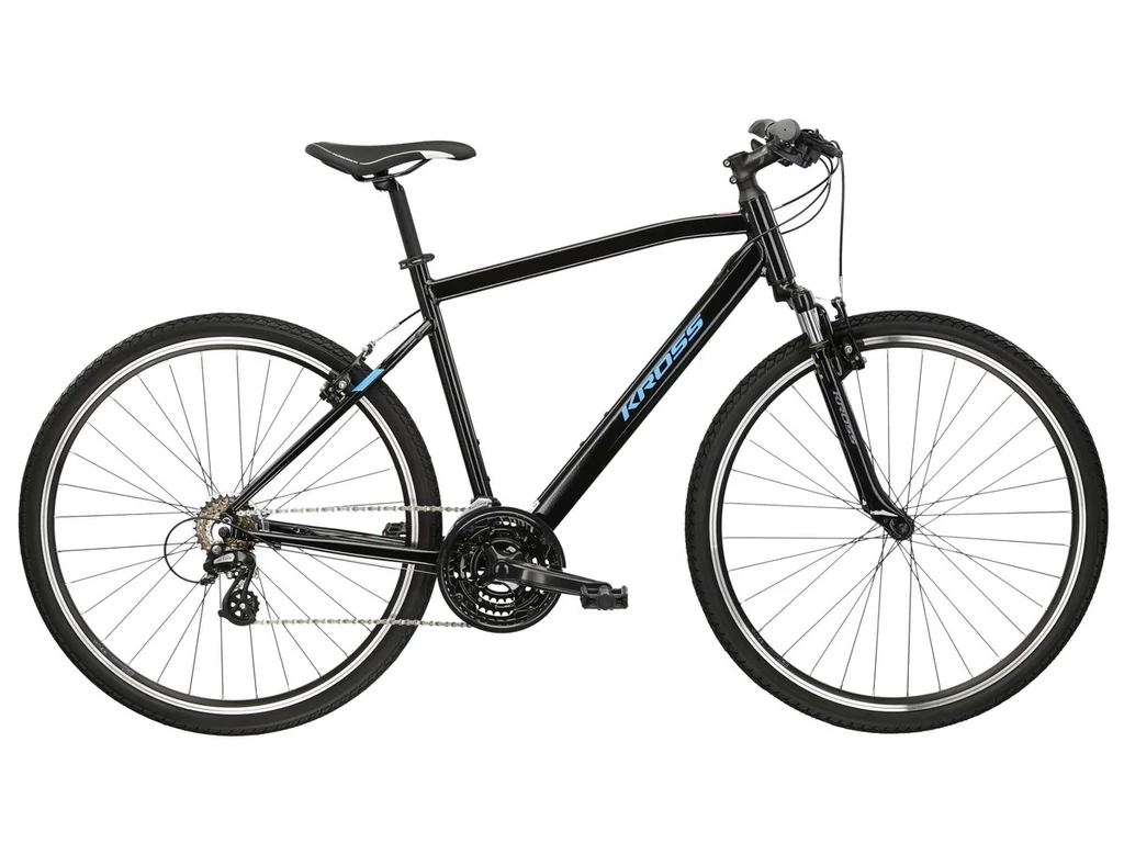 KROSS Evado 2.0 M 28col férfi cross-trekking kerékpár - black / blue / glossy