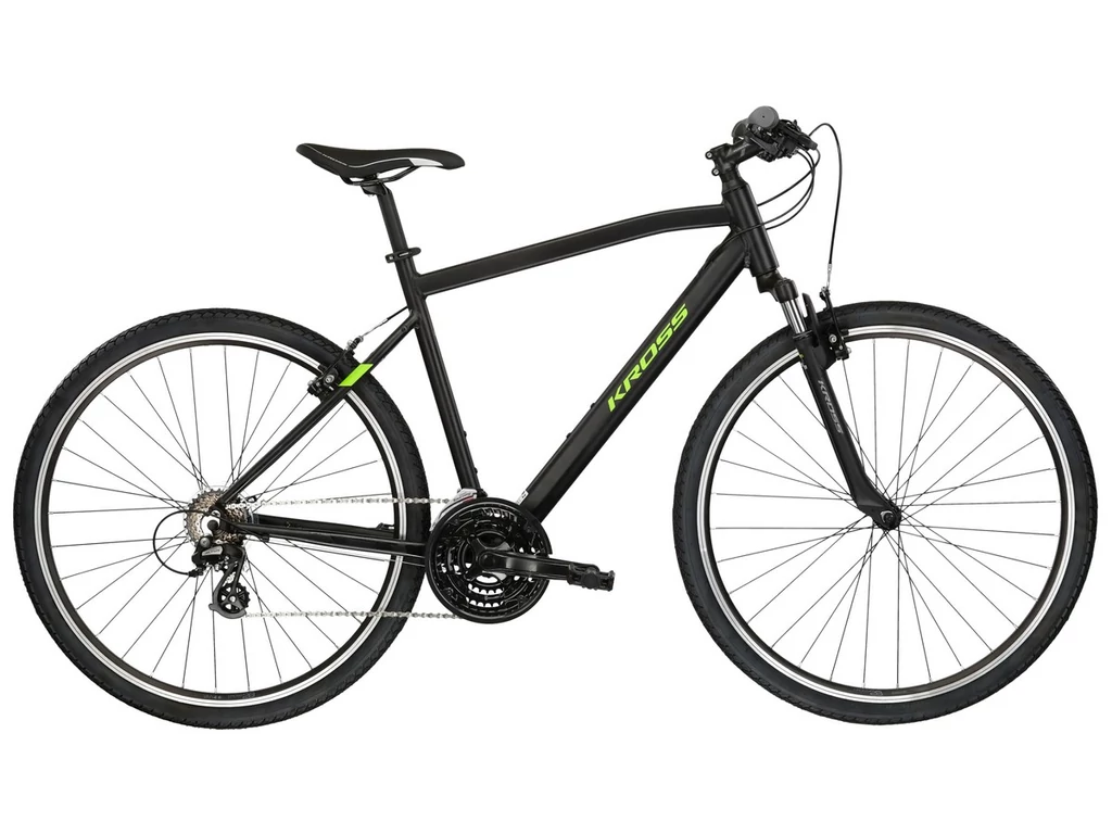 KROSS Evado 2.0 M 28col férfi cross-trekking kerékpár - black / green / mat