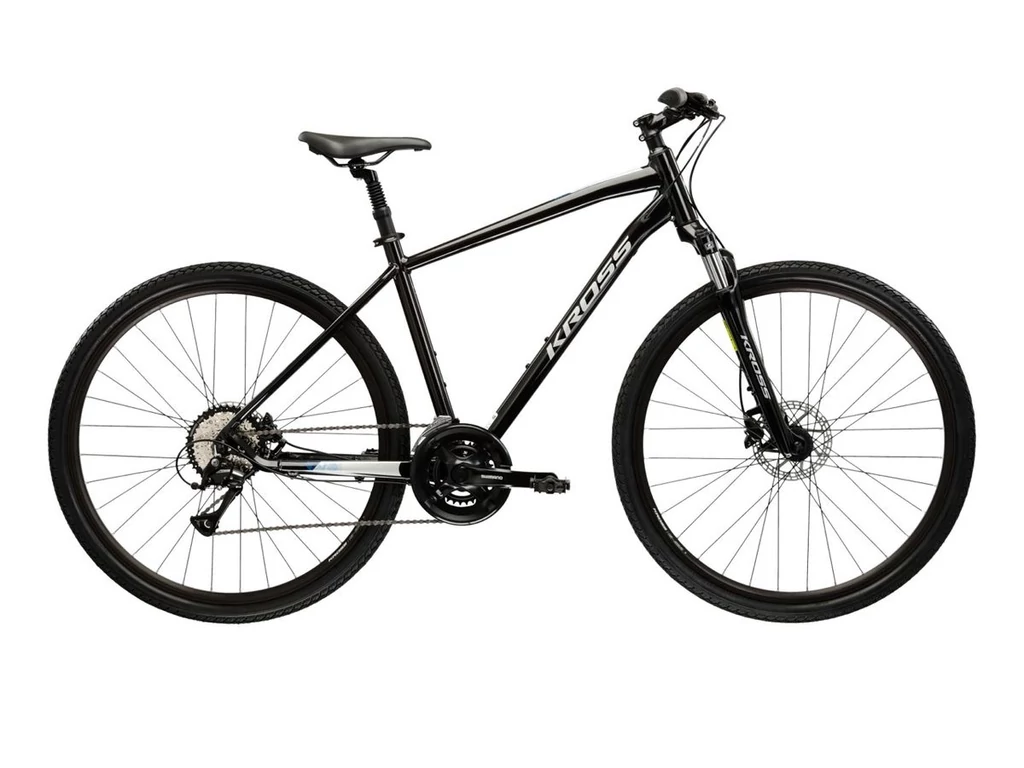 KROSS Evado 4.0 28col férfi cross-trekking kerékpár - black/silver gloss