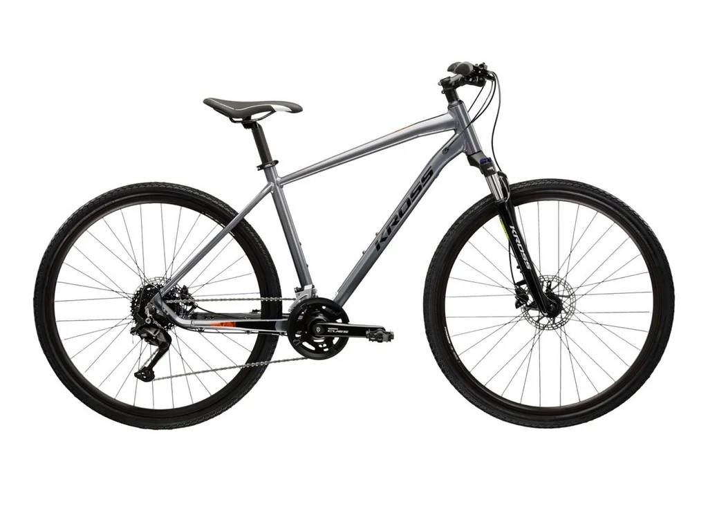 KROSS Evado 5.0 28col férfi cross-trekking kerékpár - gray/black gloss