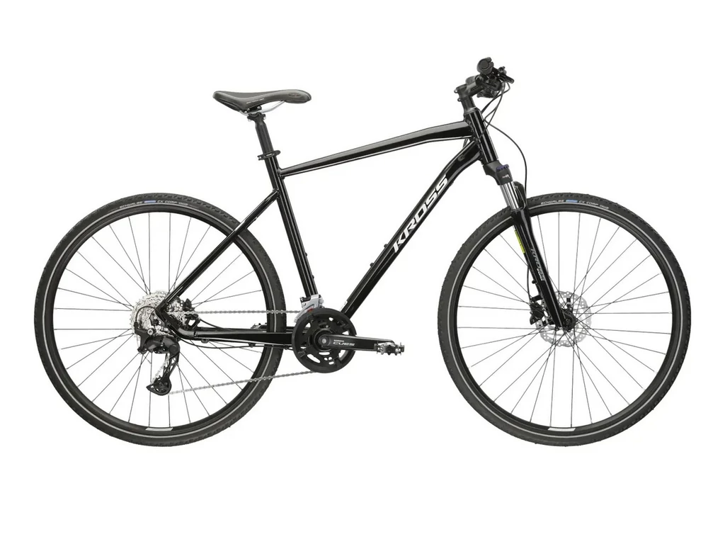 KROSS Evado 7.0 M 28col férfi cross-trekking kerékpár - black / silver / glossy - XL (23col)