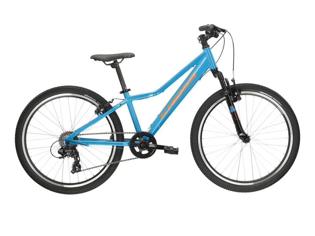 KROSS Hexagon JR 1.0 24col junior fiú MTB kerékpár - blue/orange gloss - OS (12col)