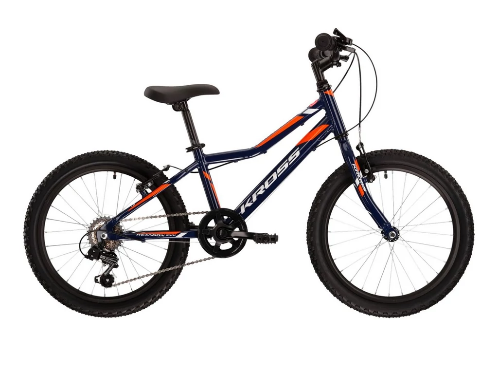 KROSS Hexagon Mini 1.0 20col fiú MTB kerékpár - navy/white/orange gloss