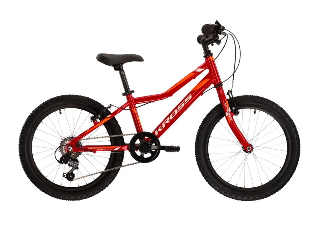 KROSS Hexagon Mini 1.0 20col fiú MTB kerékpár - red/white/orange gloss