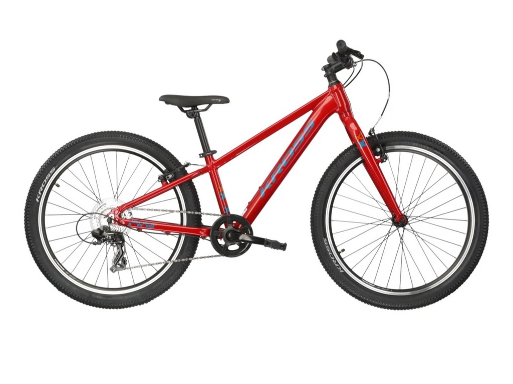 KROSS Level JR 1.0 24col junior MTB XC kerékpár - red/maritime gloss - OS (12col)