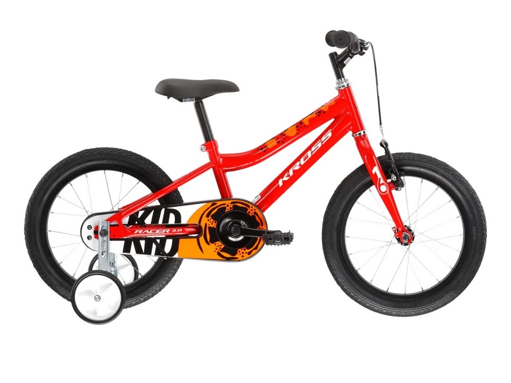 KROSS Racer 3.0 16col fiú gyermekkerékpár - red/orange/white gloss