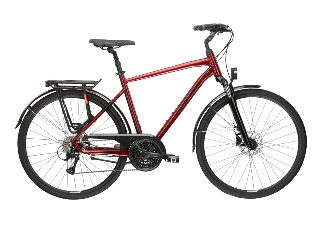 KROSS Trans 4.0 M 28col férfi túra/trekking kerékpár - ruby/black gloss