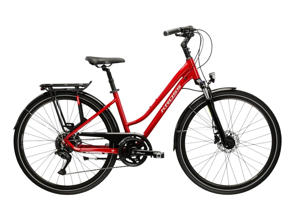 KROSS Trans 5.0 D 28col női trekking kerékpár - red/silver gloss
