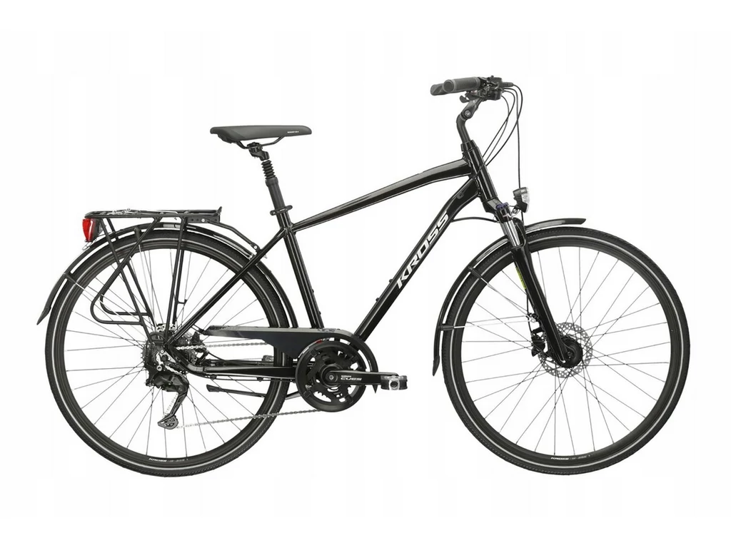 KROSS Trans 5.0 M 28col férfi trekking kerékpár - black/grey gloss