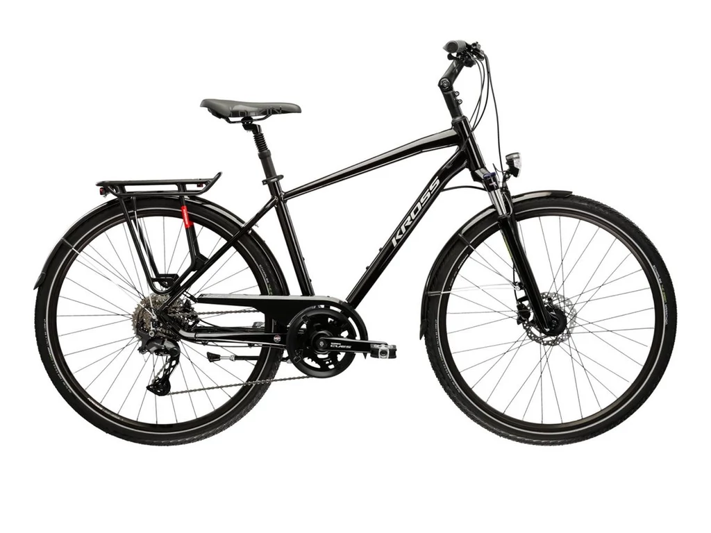 KROSS Trans 7.0 M 28col férfi trekking kerékpár - black/silver gloss