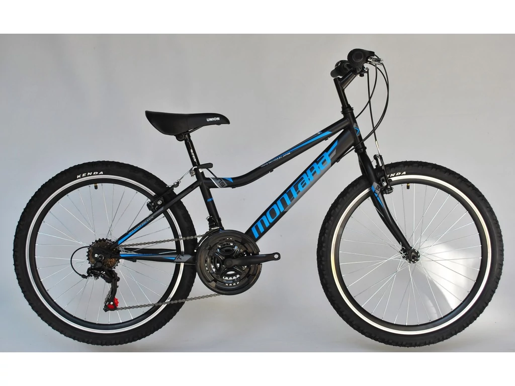 Trans Montana MTB 24" Junior Acél gyermekkerékpár, fekete/kék, 12,5"