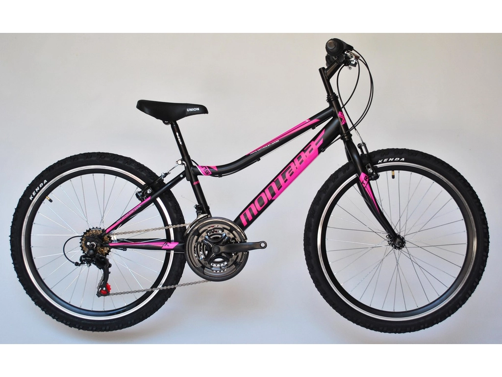 Trans Montana MTB 24" Junior Acél gyermekkerékpár, fekete/pink, 12,5"
