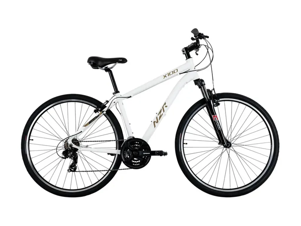 NEUZER X100 28col férfi cross-trekking kerékpár - fehér/okker