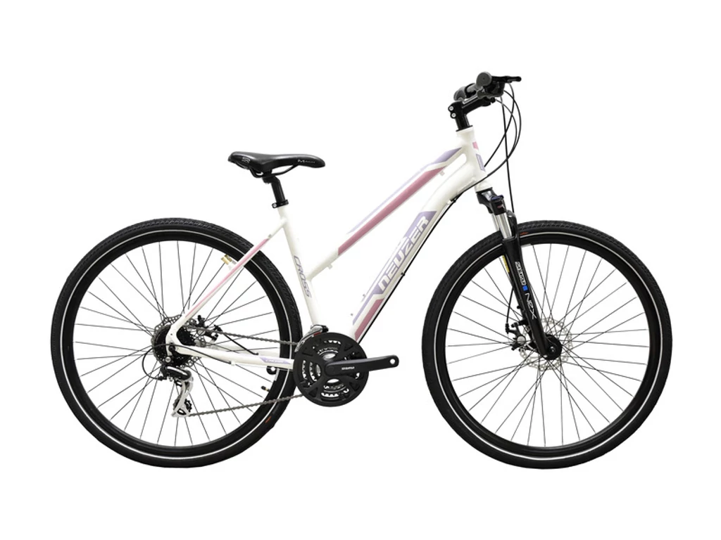 NEUZER X200 Disc 28col női cross-trekking kerékpár - fehér/bordó-mályva