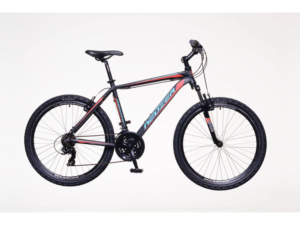 NEUZER Mistral 30 férfi MTB kerékpár, teleszkópos, fekete / piros-cián