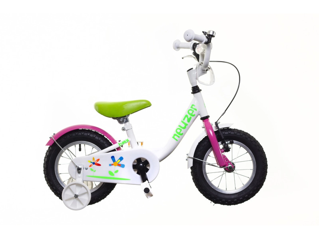 NEUZER BMX 12 lány gyerek kerékpár, white / pink-green