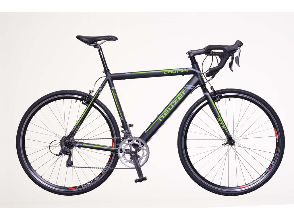 NEUZER Courier CX országúti cyclocross kerékpár, fekete / zöld-szürke (matt)