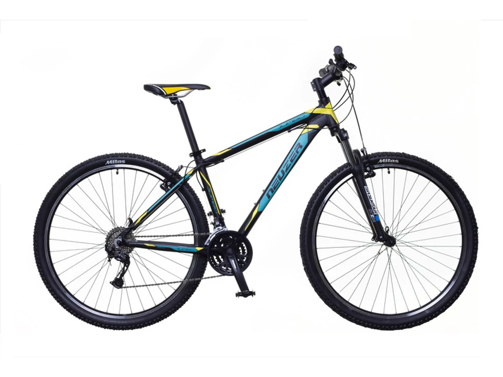 NEUZER Jumbo Sport 29col férfi MTB hardtail kerékpár - fekete / türkiz-sárga