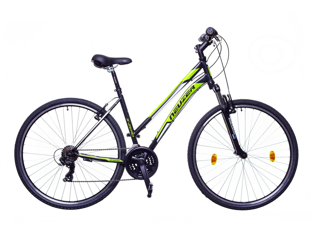 NEUZER X-Zero női cross kerékpár, fekete / zöld-fehér