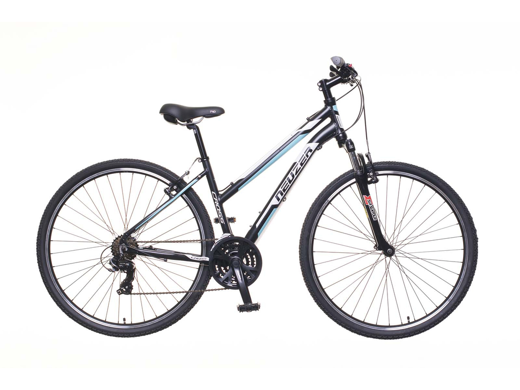 NEUZER X100 női cross kerékpár, fekete / fehér-kék