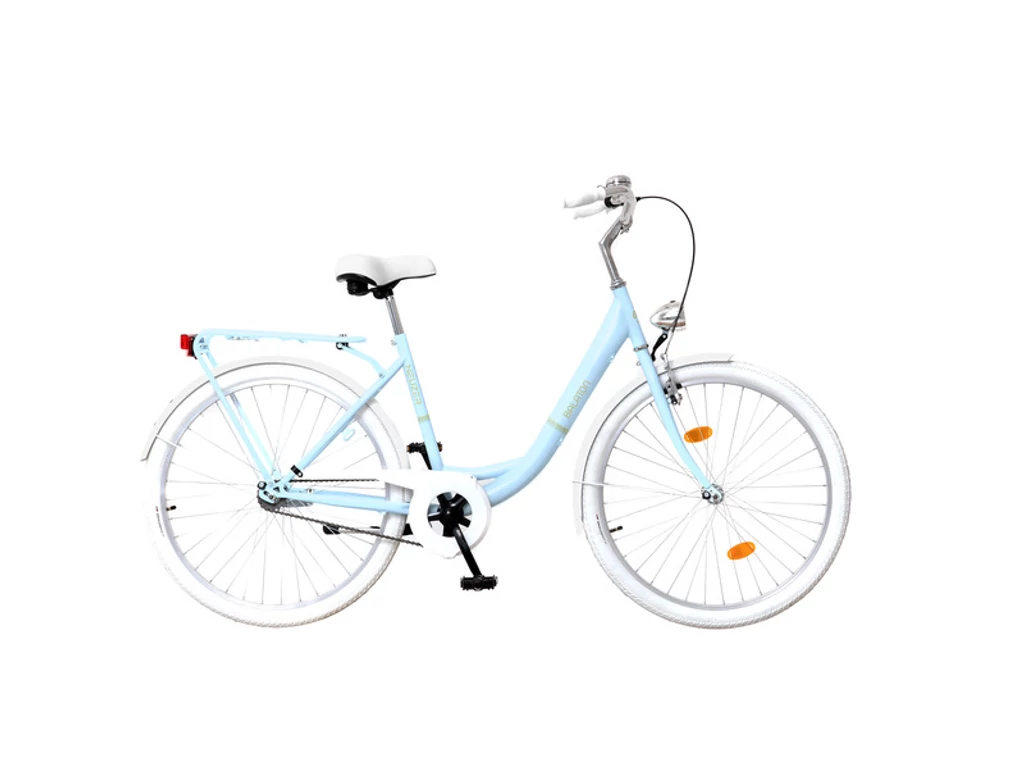NEUZER Balaton Premium 26 N3 26col női városi kerékpár - 3 sebességes agyváltós - babyblue/barna