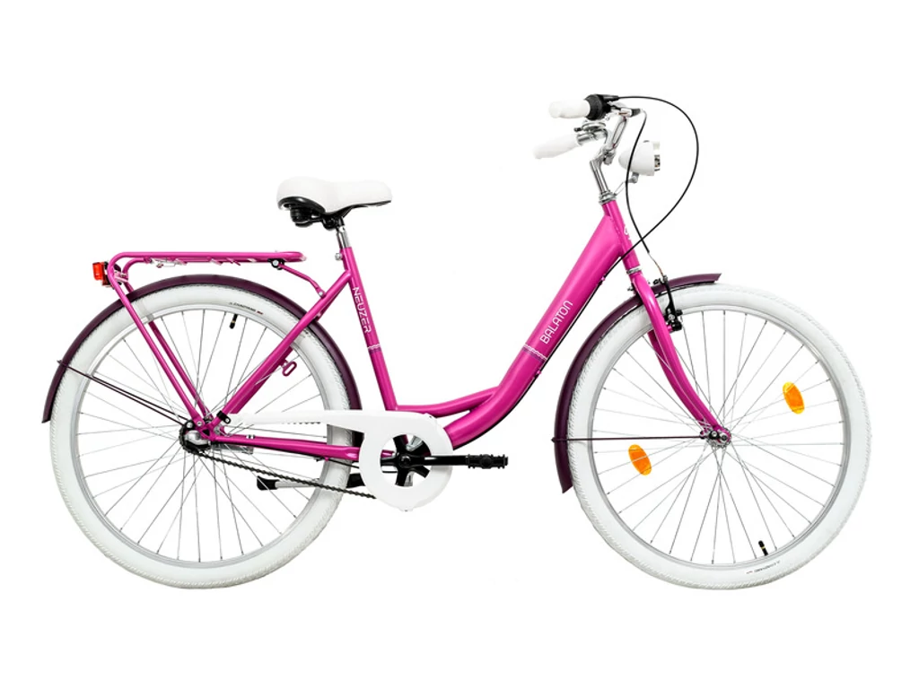 NEUZER Balaton Premium 26 N3 26col női városi kerékpár - 3 sebességes agyváltós - pink/padlizsán