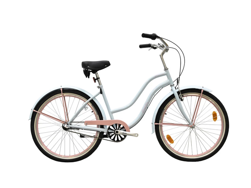 NEUZER Miami 26col női városi / cruiser kerékpár - 3 seb. agyváltós - babyblue / rózsaszín