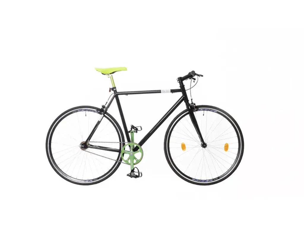 NEUZER Skid 28col városi fixi / single speed kerékpár - fekete/zöld