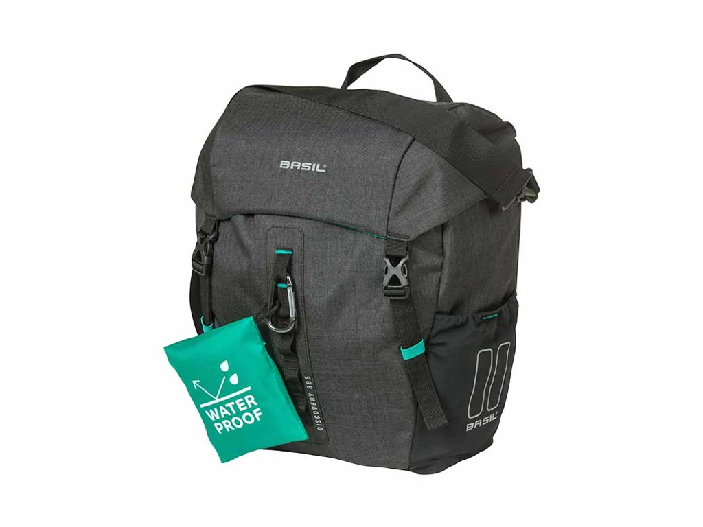 Basil Discovery 365D Single Bag L egyoldalas táska - vízálló - Hook ON - 20 liter -szürke