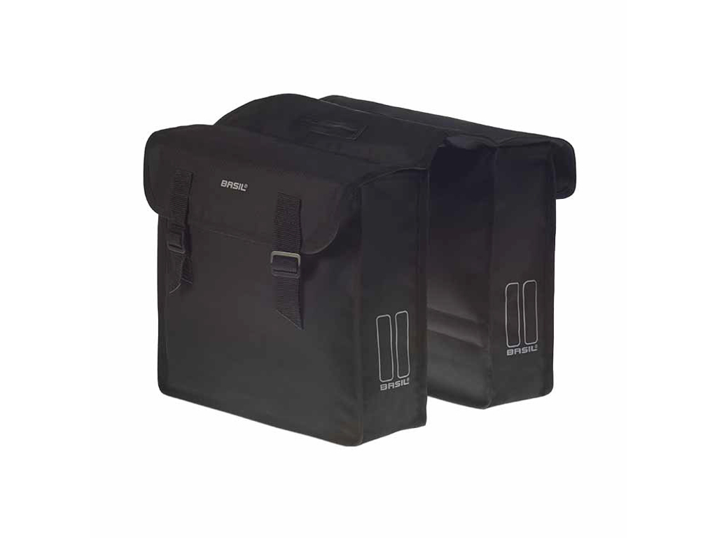 BASIL Mara Double Bag dupla oldaltáska csomagtartóra - vízlepergető - 26 liter - fekete