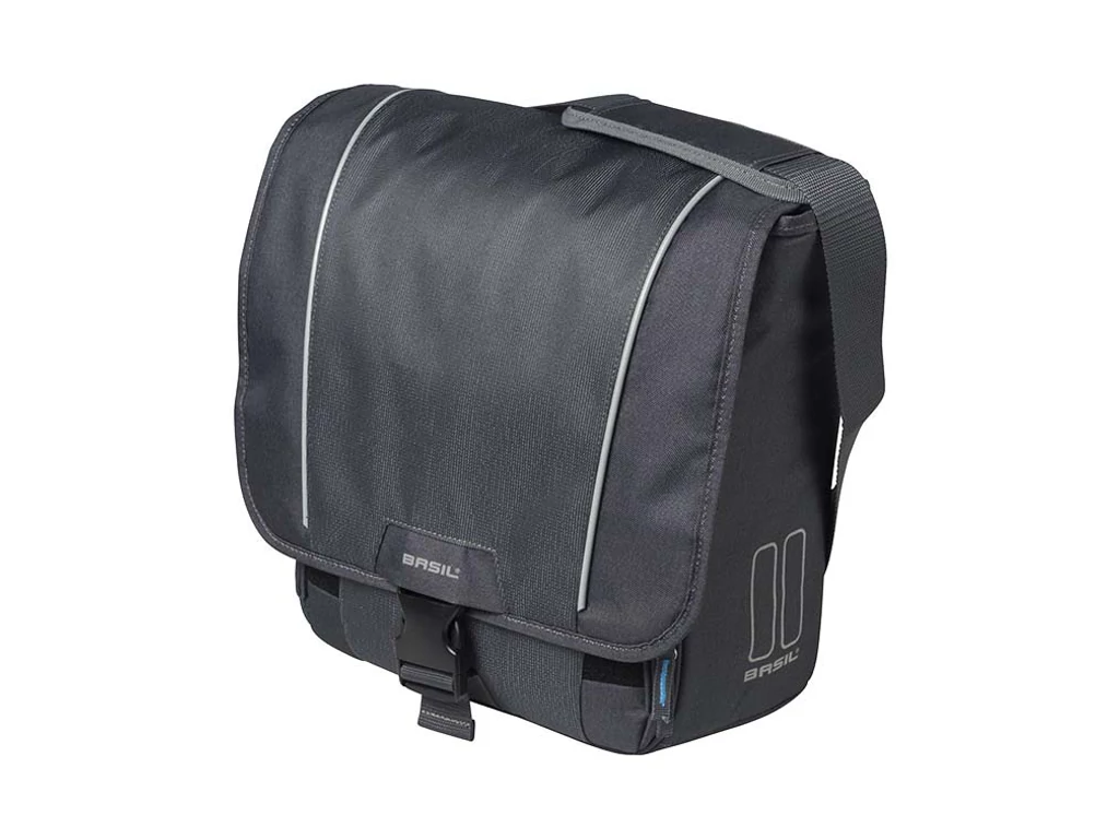 BASIL Sport Design Commuter Bagegyoldalas táska - vízálló - Hook ON - 18 liter - grafitszürke