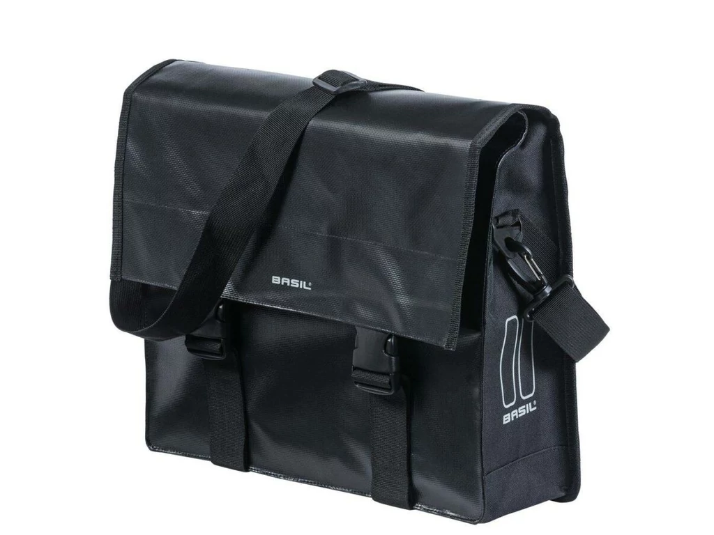 BASIL Urban Load Messenger egyoldalas táska csomagtartóra - Hook ON - vízálló - 17 liter - fekete