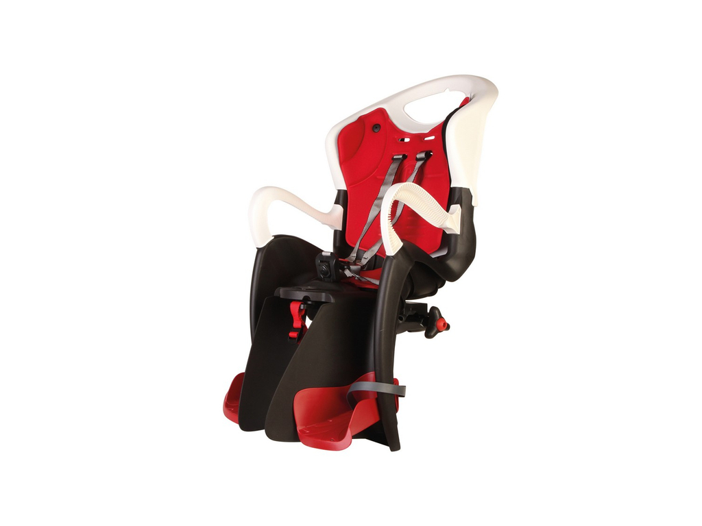 BELLELLI Tiger Relax/B-Fix City hátsó gyerekülés vázra, dönthető, fehér/szürke/piros