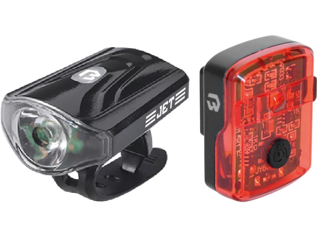 BIKEFUN Jet USB első és hátsó lámpa szett