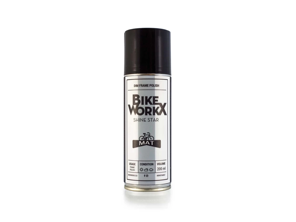 Bikeworkx Shine Star Mat kerékápoló spray matt felületekhez, 200 ml