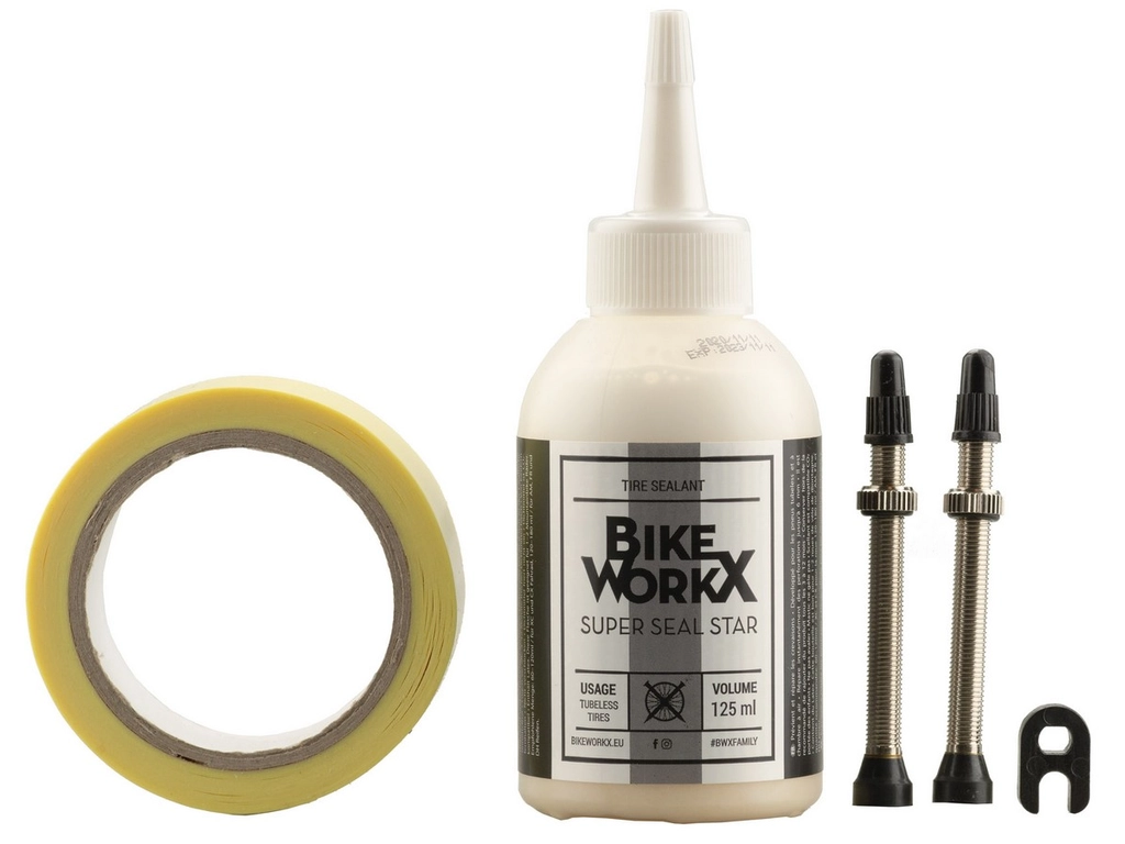 BIKEWORKX Tubeless Ready Kit országúti és gravel kerékpárokra  belső nélküli rendszerhez, szingó/presta szeleppel (60mm)