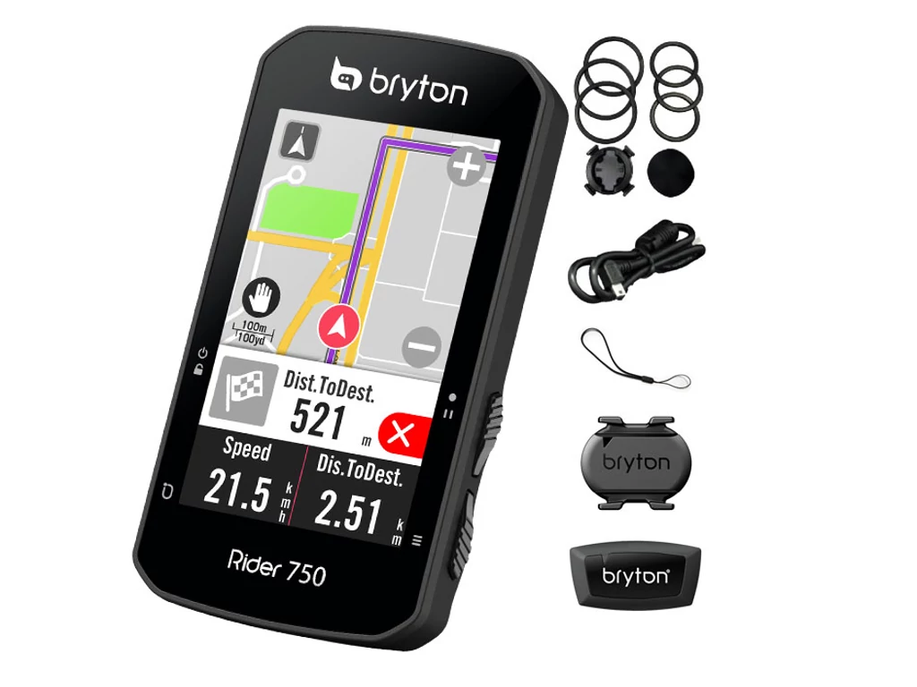 BRYTON Rider 750T GPS kerékpár komputer szett (HR+CAD+SPD)